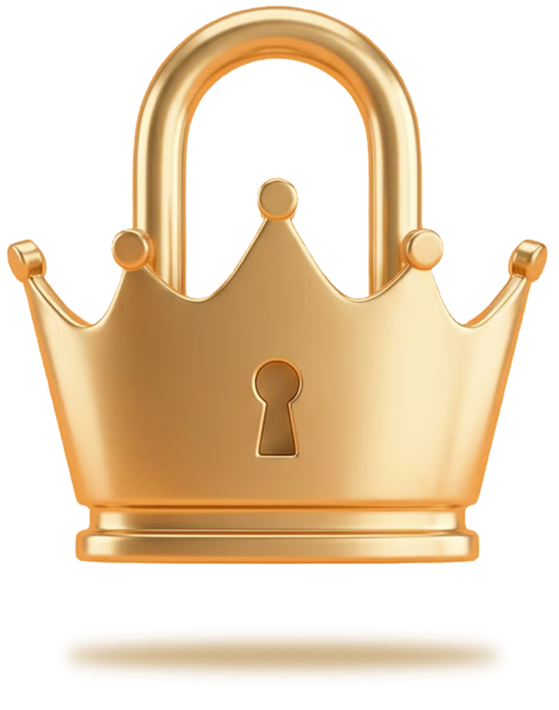 Decorative royal lock illustration